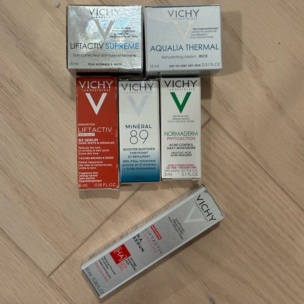 Vichy Skincare Anti-Aging Acne Sample Lot - Serums & Creams - New!